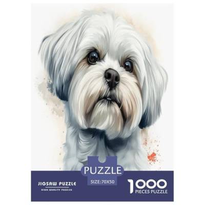 Xishi Hund Puzzle 1000 Teile Schwer Puzzle Spielzeug Lernspiel Impossible Herausforderungsspielzeug Für Erwachsene Und Kinder Ab 12 Jahren 70x50cm/1000pcs von ChengzeTCo